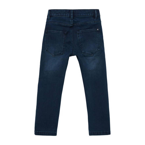 S.Oliver regular fit jeans PELLE donkerblauw Jongens Stretchdenim Effen 104