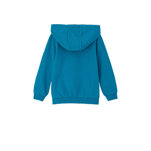 S.Oliver hoodie met printopdruk petrol Sweater Blauw Printopdruk 104 110