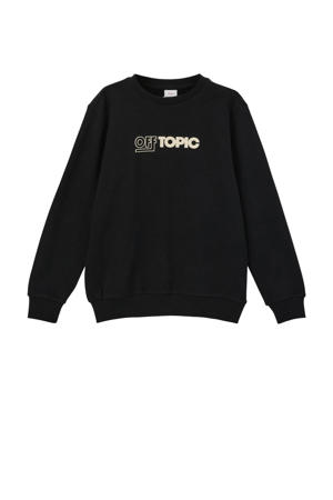 sweater met tekst zwart