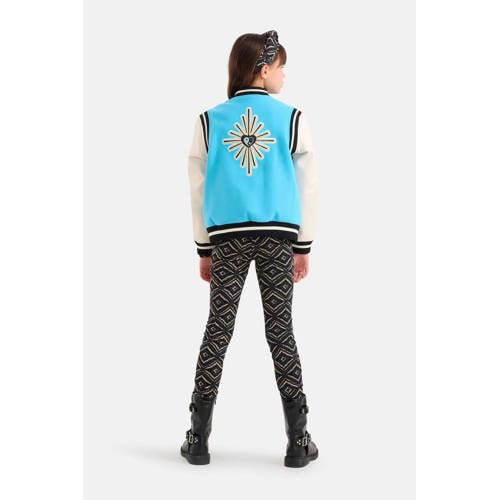 Shoeby baseball jacket felblauw wit zwart Jas Meisjes Katoen Opstaande kraag 146 152