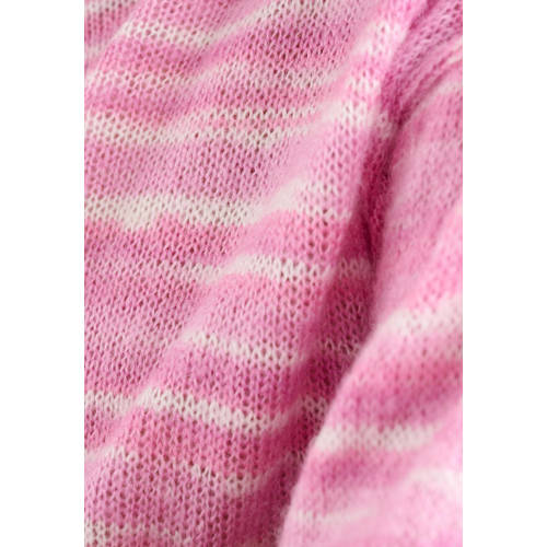Shoeby trui roze wit Meisjes Acryl Ronde hals Meerkleurig 98 104
