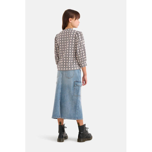 Shoeby top met all over print ecru Meisjes Polyester Ronde hals All over print 98 104