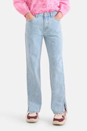 thumbnail: Shoeby loose fit jeans met all over print light blue denim bleached