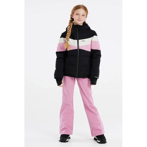 Protest ski-jack PrtSiskin zwart roze Skijack Meisjes Polyester Capuchon 128