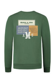 thumbnail: Ballin sweater met backprint mosgroen