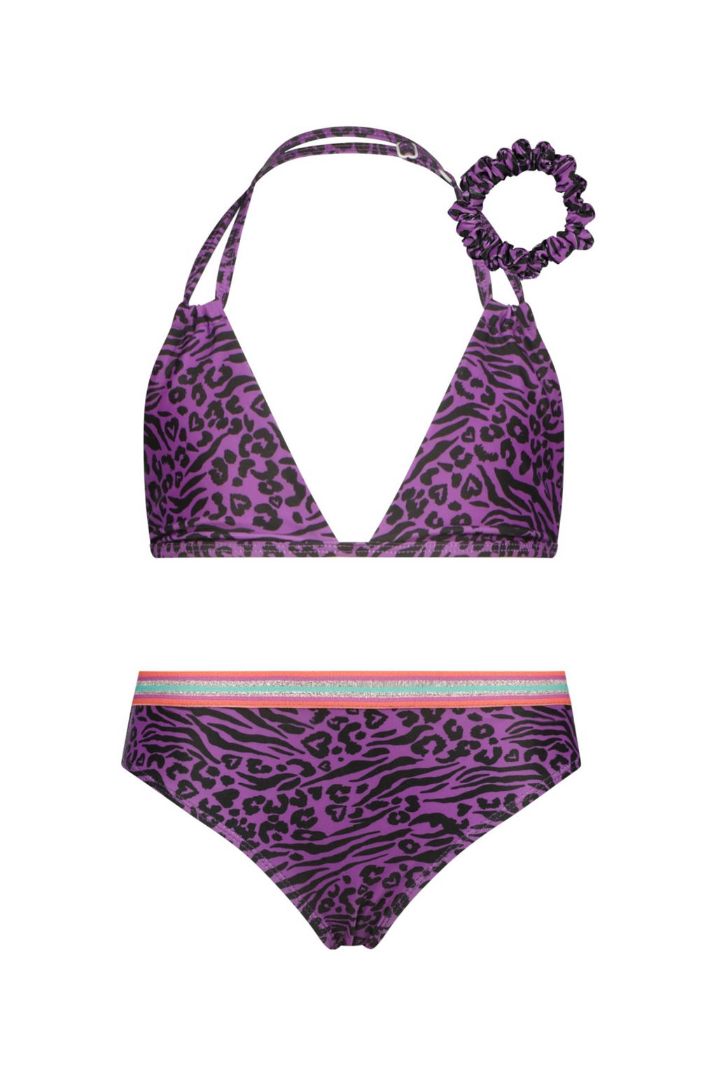 Vingino halter bikini Zabrina met scrunchie paars