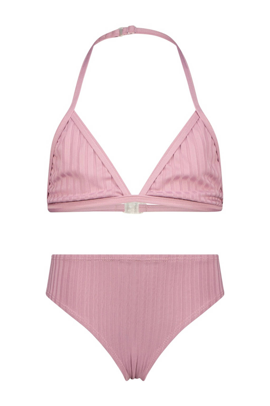 triangel bikini Zolima met ribstructuur roze