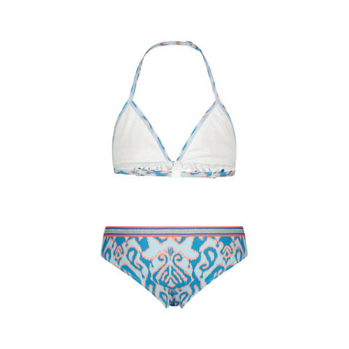 VINGINO triangel bikini Zohara met ruches blauw Meisjes Polyester Meerkleurig 104