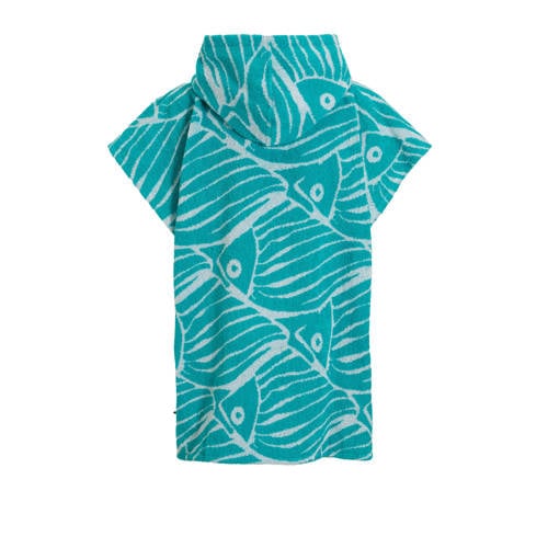 BEACHWAVE strandponcho Blauw Dierenprint | Strandponcho van