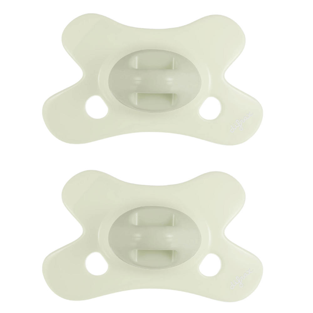 Difrax Natural Fopspeen - 0 tot 6 Maanden - Lichtgroen - 2 st.