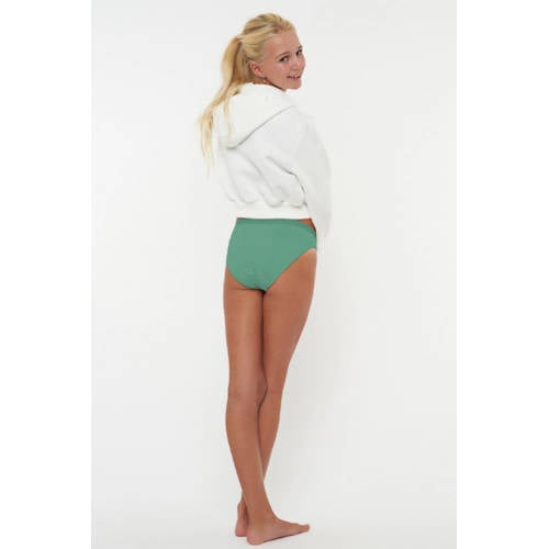 Moodies Undies menstruatieslip Medium groen Meisjes Polyester Effen 140-146