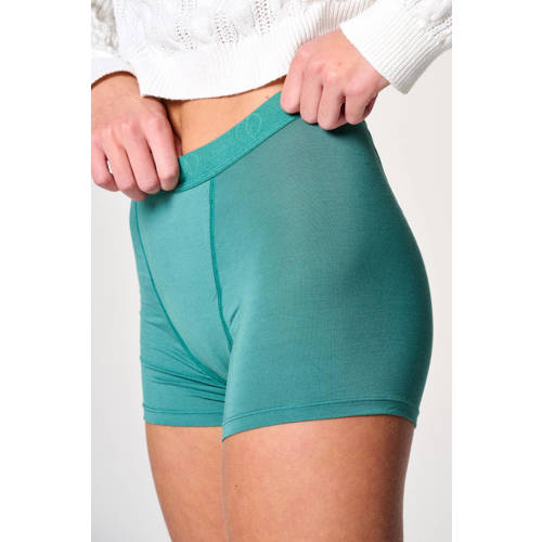 Moodies Undies boyshort menstruatieslip Super groen Meisjes Viscose Effen 140-146