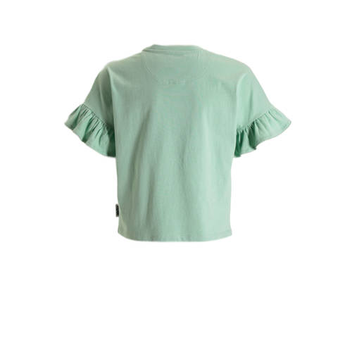 Me & My Monkey T-shirt Palima met tekstopdruk lichtgroen Meisjes Katoen Ronde hals 98 104