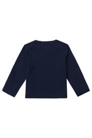 thumbnail: Noppies baby baby longsleeve Neisse met logo donkerblauw