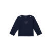 Noppies baby baby longsleeve Neisse met logo donkerblauw