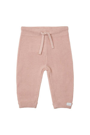 baby regular fit broek Grover van katoen lichtroze