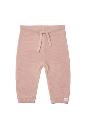 baby regular fit broek Grover van katoen lichtroze