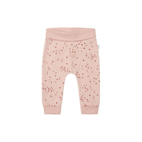 Noppies baby regular fit broek Nicea met all over print lichtroze/roze Jongens Biologisch katoen