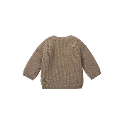 Noppies baby vest Nevers van biologisch katoen bruin Effen 62