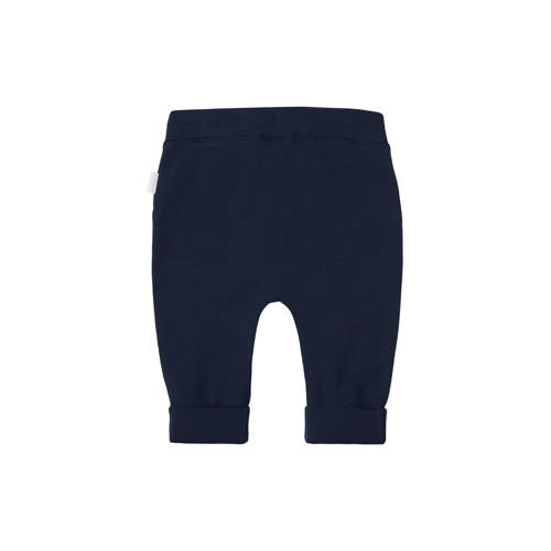 Noppies baby regular fit broek Naupl donkerblauw Jongens Stretchkatoen 44