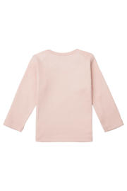thumbnail: Roze meisjes Noppies baby longsleeve Natal van duurzaam stretchkatoen met lange mouwen, ronde hals en drukknoopsluiting