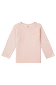 thumbnail: Roze meisjes Noppies baby baby longsleeve Natal van stretchkatoen met effen, lange mouwen, ronde hals en drukknoopsluiting