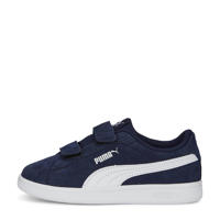 thumbnail: Donkerblauw en witte jongens en meisjes Puma Smash 3.0 S sneakers met veters