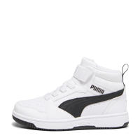 thumbnail: Wit en zwarte jongens en meisjes Puma Rebound v6 Mid V6 Mid sneakers van imitatieleer/voering: mesh/voetbed: eva met elastische veter- met klittenbandsluiting