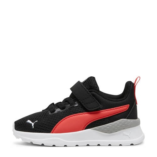 Puma Anzarun Lite AC sneakers zwart/rood/wit Jongens/Meisjes Mesh Logo