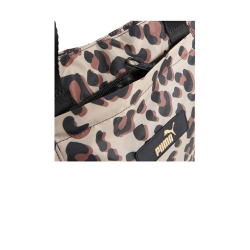 Puma shopper ecru camel zwart Tas Dames Polyester Dierenprint