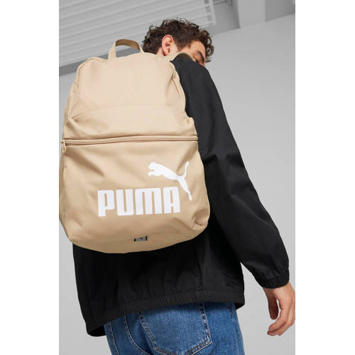 Puma rugzak Phase camel wit Bruin Polyester Logo
