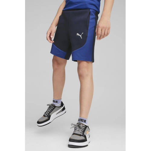 Puma sweatshort donkerblauw blauw Jongens Katoen Logo 128