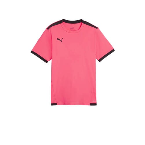 Puma voetbalshirt roze/zwart Sport t-shirt Jongens/Meisjes Polyester Ronde hals - 152