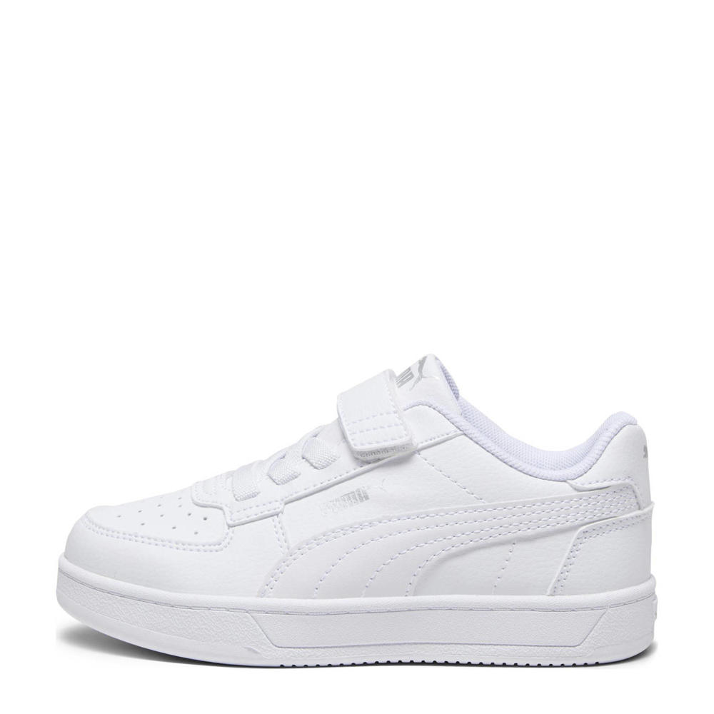 Witte jongens en meisjes Puma Caven 2.0 sneakers van imitatieleer/voering: mesh/voetbed: eva met elastische veter- met klittenbandsluiting