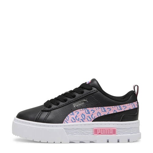 Puma Wild sneakers zwart/roze/lila Meisjes Imitatieleer Logo