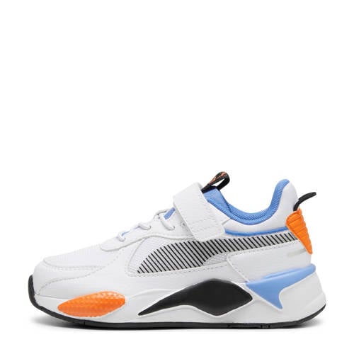 Puma RS-X sneakers wit/lichtblauw/oranje Jongens/Meisjes Mesh Meerkleurig - 34