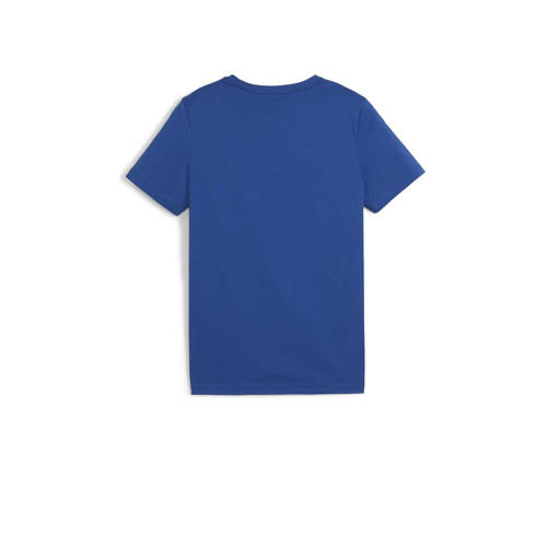 Puma T-shirt blauw Jongens Katoen Ronde hals Logo 116
