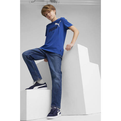 Puma T-shirt blauw Jongens Katoen Ronde hals Logo 116