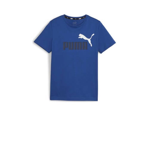 Puma T-shirt blauw Jongens Katoen Ronde hals Logo