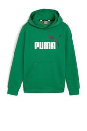 thumbnail: Groene jongens Puma hoodie van sweat materiaal met logo dessin, lange mouwen en capuchon