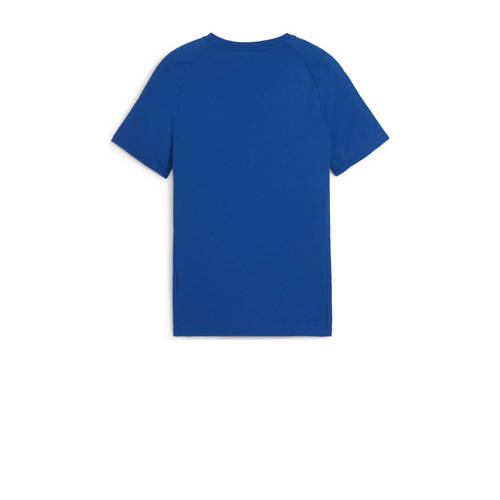 Puma T-shirt Evostripe kobaltblauw Polyester Ronde hals 128