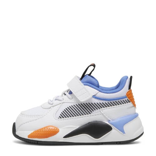 Puma RS-X sneakers wit/lichtblauw/oranje Jongens/Meisjes Mesh Meerkleurig
