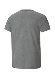 thumbnail: Grijs melange jongens Puma T-shirt melange van katoen met logo dessin, korte mouwen en ronde hals
