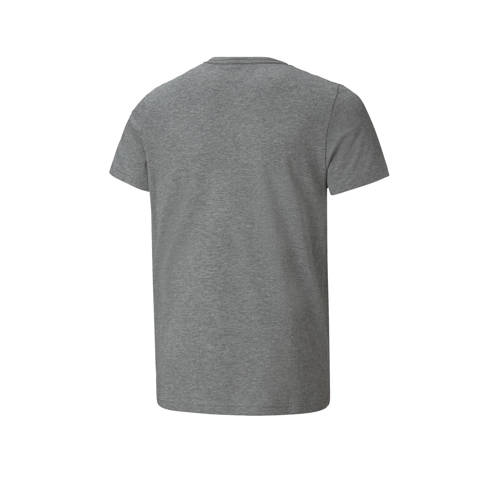 Puma T-shirt grijs melange Jongens Katoen Ronde hals Logo 116