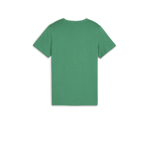 Puma T-shirt groen Jongens Katoen Ronde hals Logo 116
