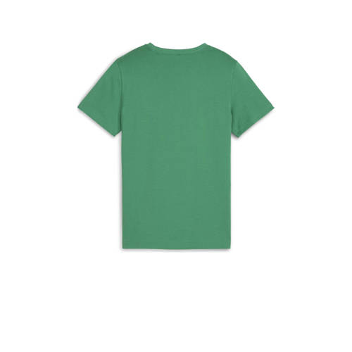 Puma T-shirt groen Katoen Ronde hals Logo 116