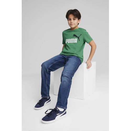 Puma T-shirt groen Jongens Katoen Ronde hals Logo 116