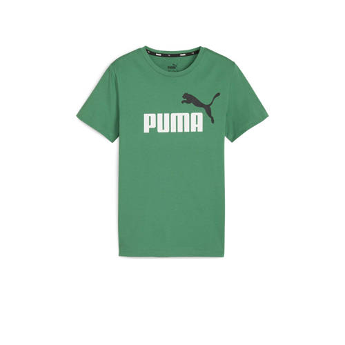 Puma T-shirt groen Jongens Katoen Ronde hals Logo
