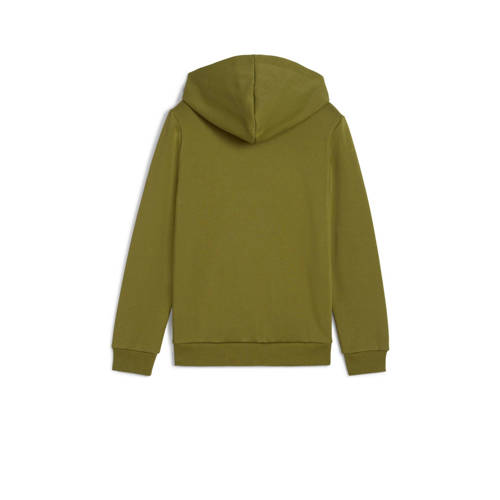 Puma hoodie olijfgroen zwart Sweater Jongens Katoen Capuchon Logo 128