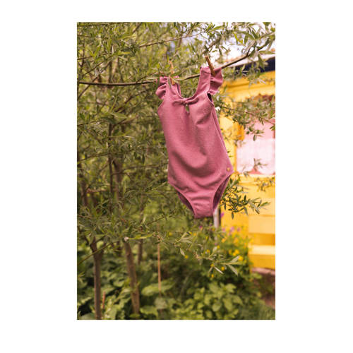 Koko Noko badpak met ruches en textuur paars Meisjes Polyester Effen 86 92